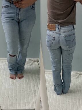 Vintage Levis 501 Jeans Light Faded Blue 24